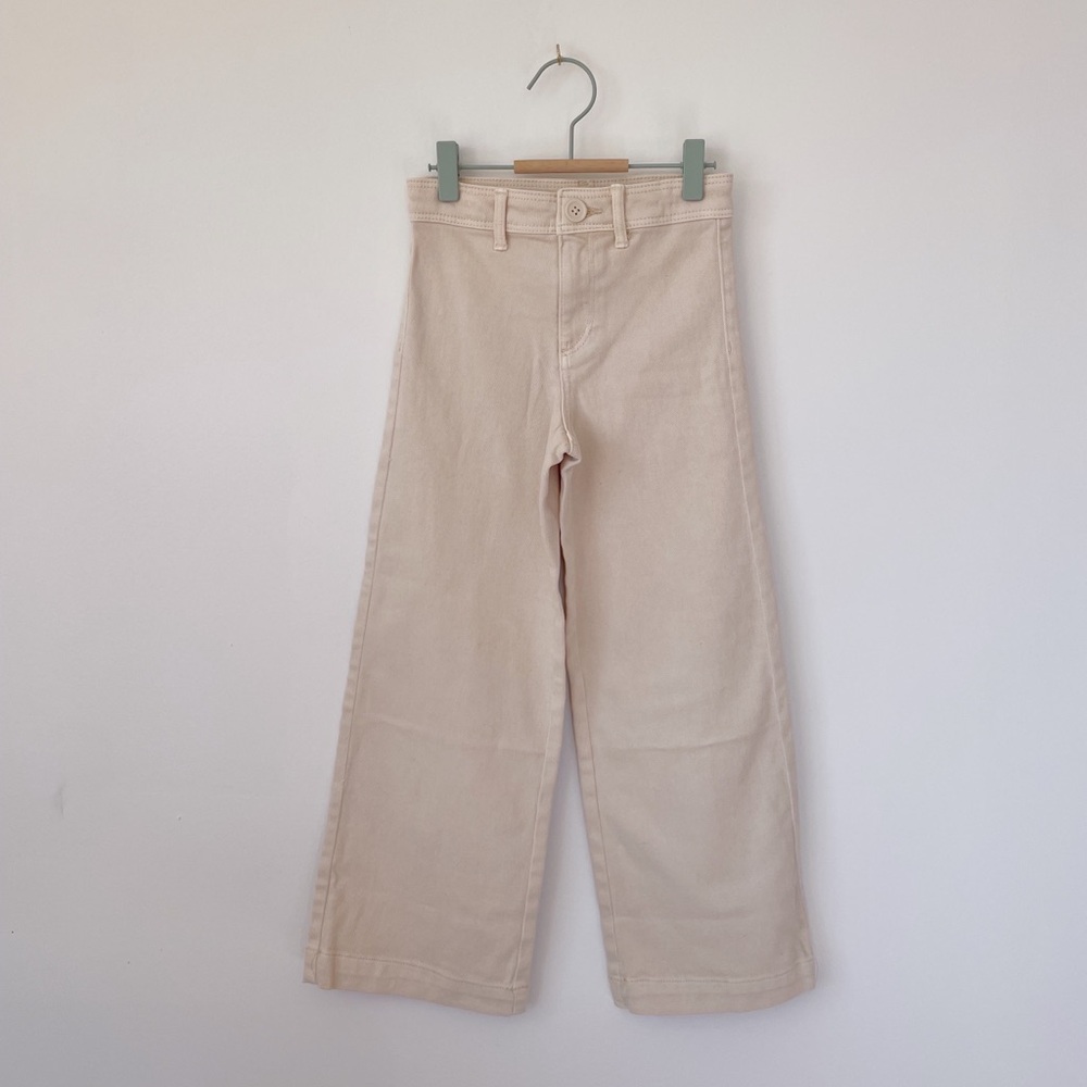 NWT H&M Ecru Wide Leg Denim